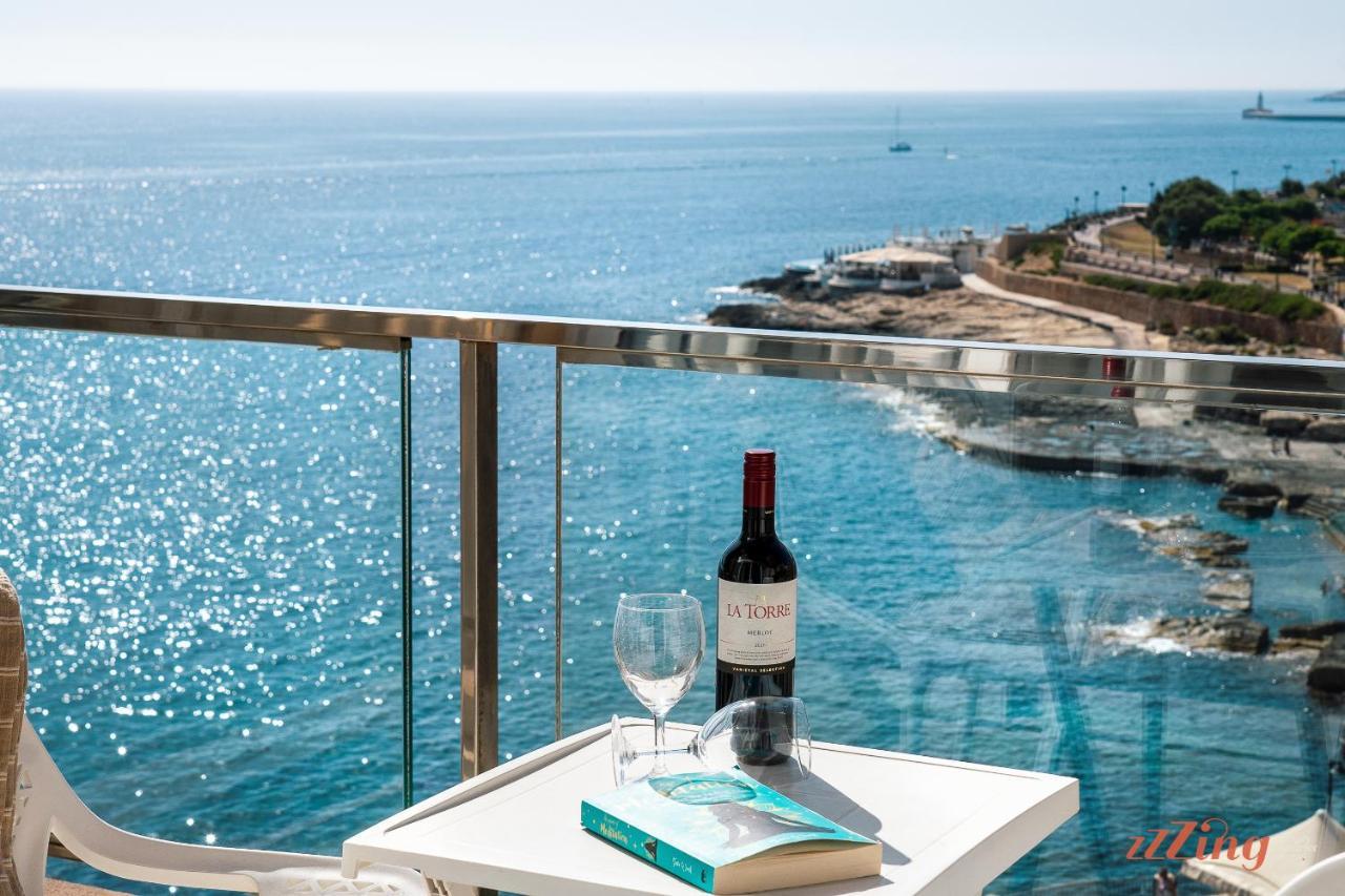 Scenic Seafront Duplex Apartment In سليمة المظهر الخارجي الصورة
