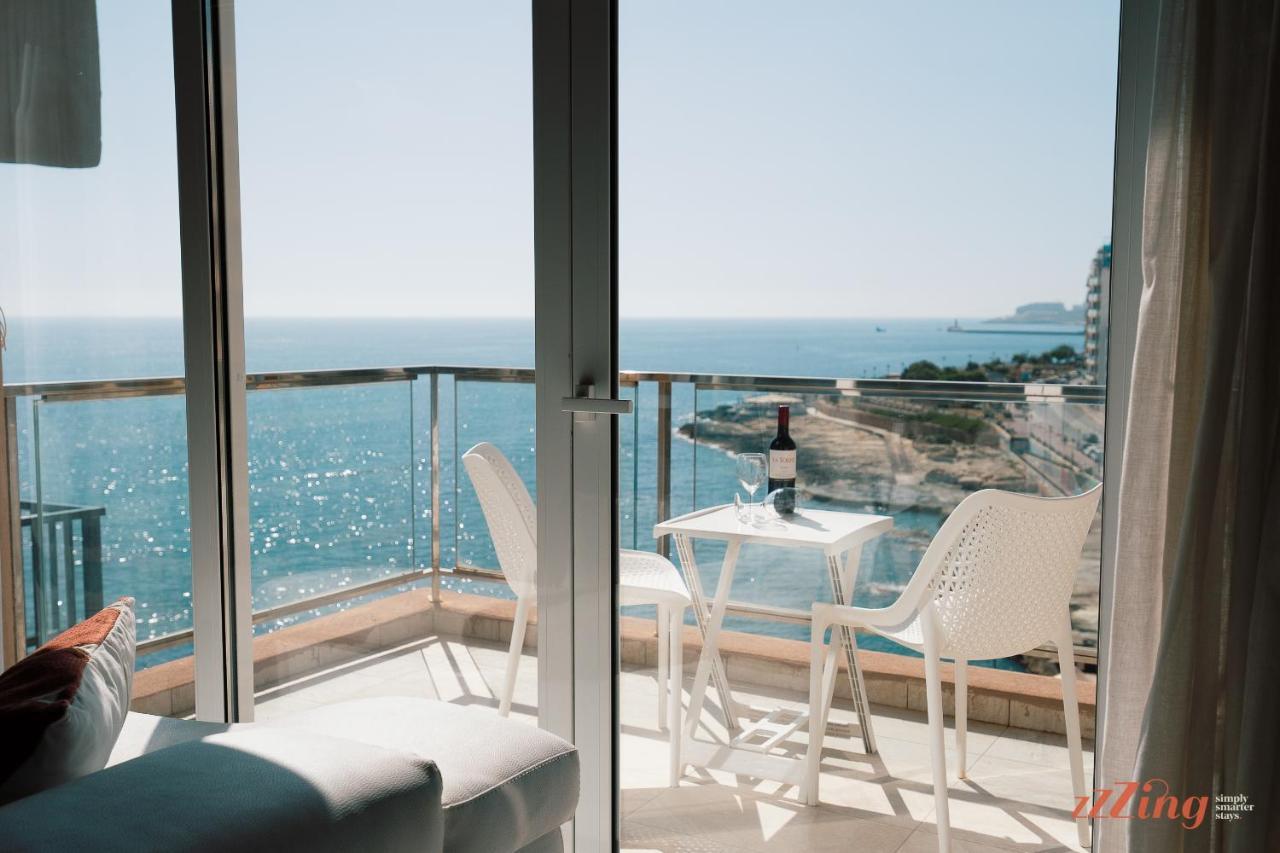 Scenic Seafront Duplex Apartment In سليمة المظهر الخارجي الصورة